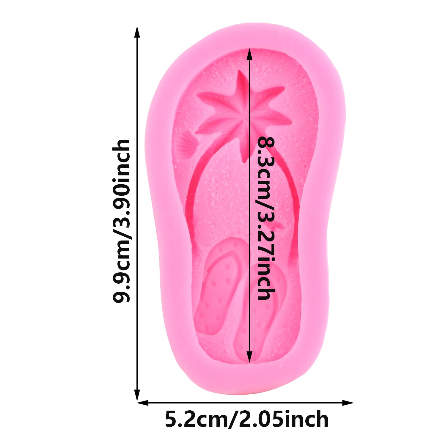 XMOLDNMS Beach Slippers Silicone Mold For Cake Decorating Cupcake Topper Candy Chocolate Gum Paste Polymer Clay - Image 2