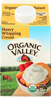 Organic Valley Ultra Pasteurized Heavy Whipping Cream, 16 Ounce -- 12 pe...