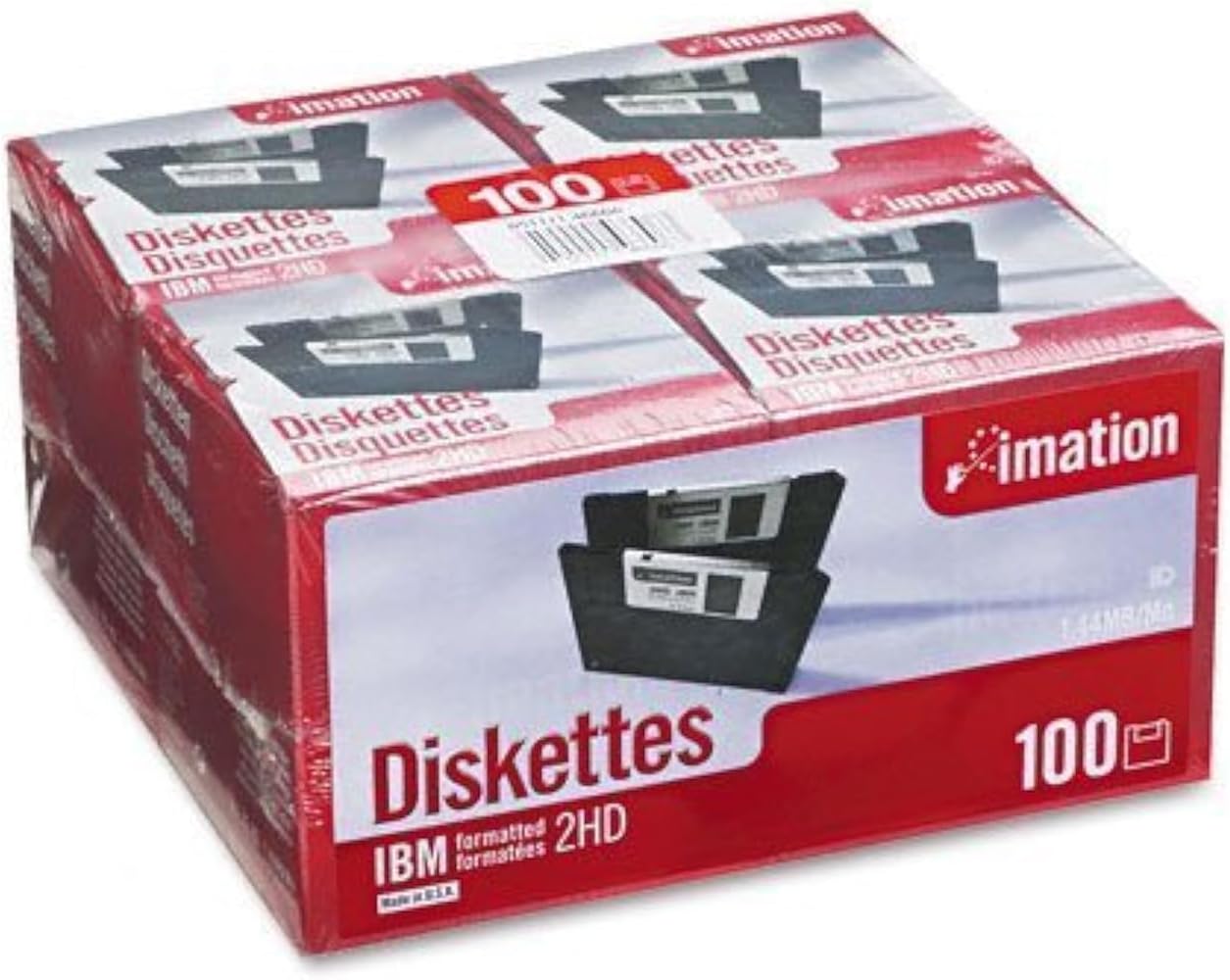 Products - imation - 3.5" Diskettes, IBM-Formatted, DS/HD, 100/Pack - Sold As 1 Pack - Cost effective. - Low torque reduces diskette drive wear. - Antistatic design. - Formatted. -
