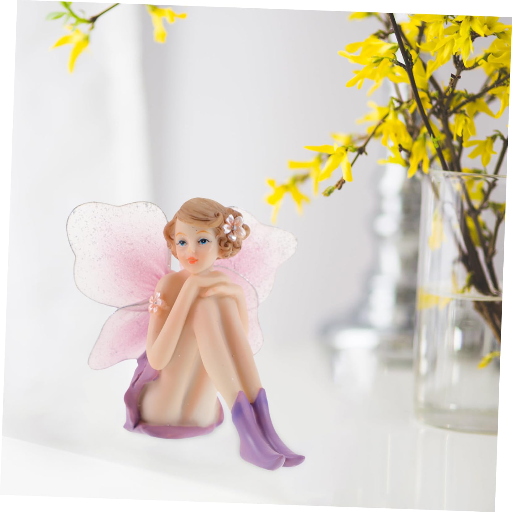 Amazon｜PLAFOPE 花仙子女の子樹脂彫刻飾り おしゃれな