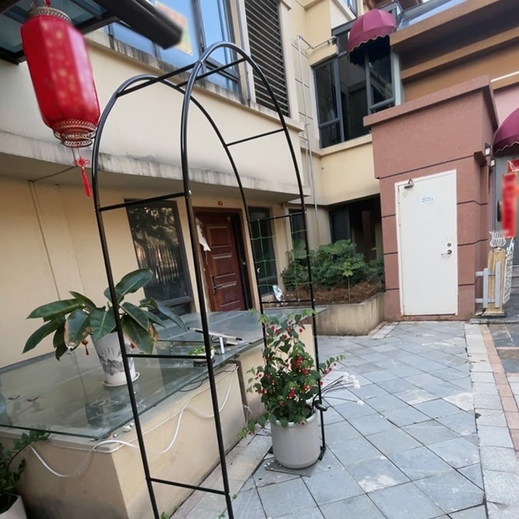 Grande arco da giardino in metallo per piante rampicanti, per matrimonio, pergolato, traliccio, resistente, verde scuro, arco per rose, 280 x 220 cm, larghezza 120/180/260/300/350 cm