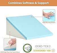 Vista 5 de 3PCS Wedge Pillow Set, Adjustable Wedge Pillow Headboard, Bed Wedge Pillows for Back Pain Relief, Sleeping, Post Surgery, Back Support Pillow for