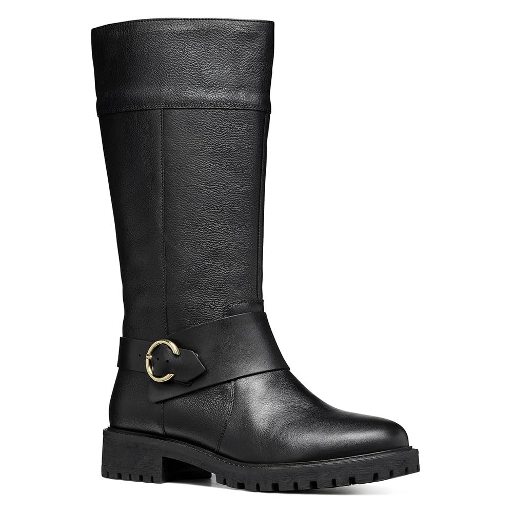 Geox Women's D Hoara AFashion Boot, black, 6 UK