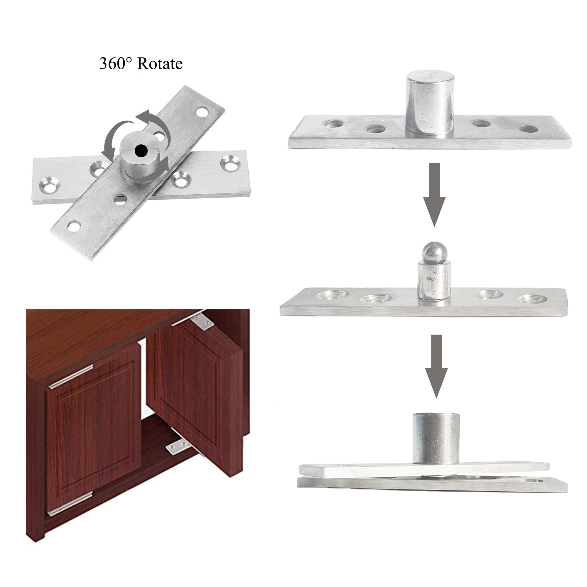 Aglehome Bisagra Pivotante, Bisagra De Puerta Oculta Para Puerta