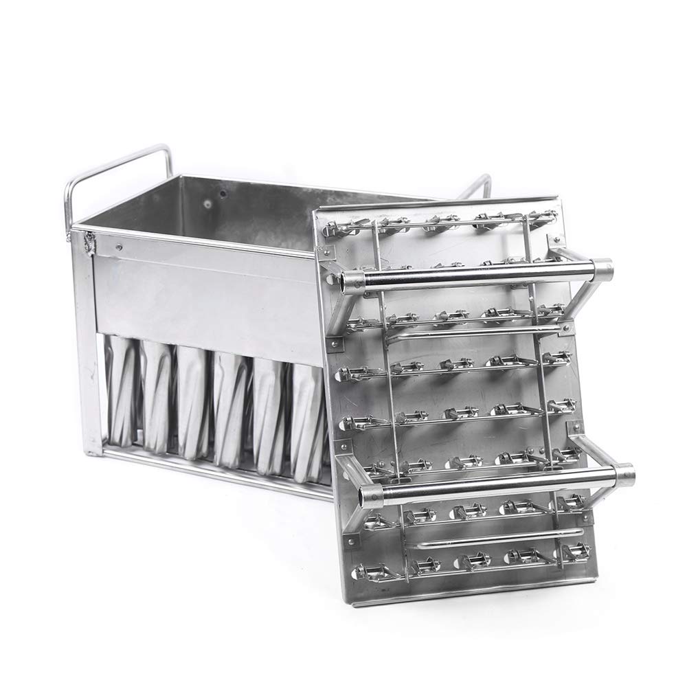 Ice Pop Mold?Ice Pop Mold Lolly Popsicle Stainless Steel Molds Ice Cream Stick Holder Ice Cream Sticks Mold (40PCS)