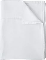 ShunjieHome Full Size Egyptian Cotton Flat Sheet 400 Thread Count - Wrinkle Fade Stain Resistant White