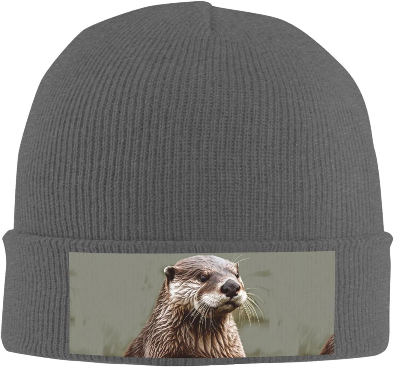 Slouchy Beanie Hats for Women Men Winter Knit Beanies Cuffed Skull Cap Otter Animal Ski Hat
