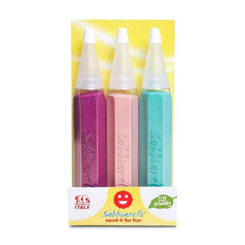 Sabbiarelli - Trio Delicate - 3 Bolígrafos de Arena de Colores de 50 g