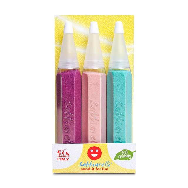 Sabbiarelli - Trio Delicate - 3 Bolígrafos de Arena de Colores de 50 g