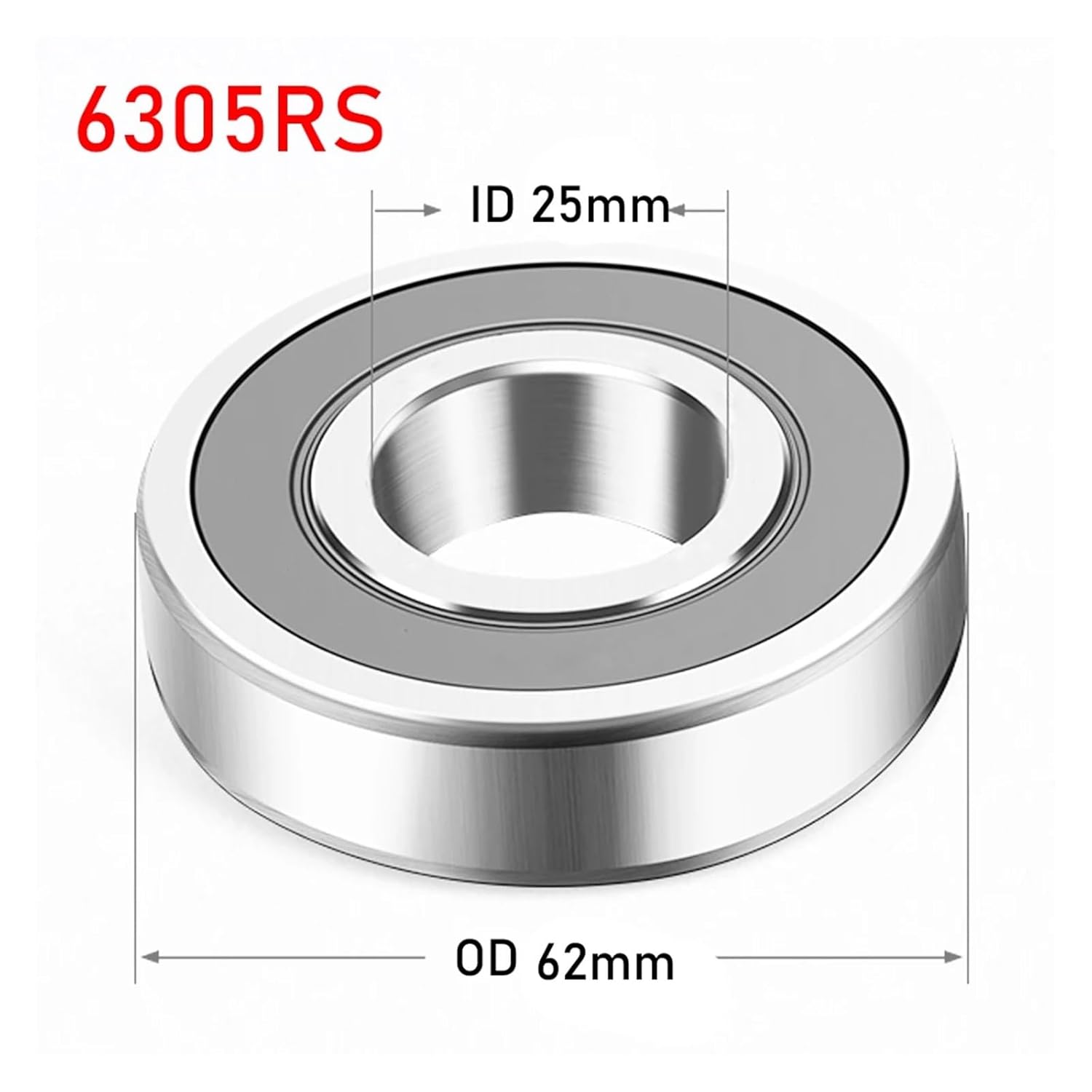 1 Piece 6305 2RS 25X62X17 MM deep Groove 305 Ball Bearing Repair kit Drum Washing Machine Water Tank Accessories Parts