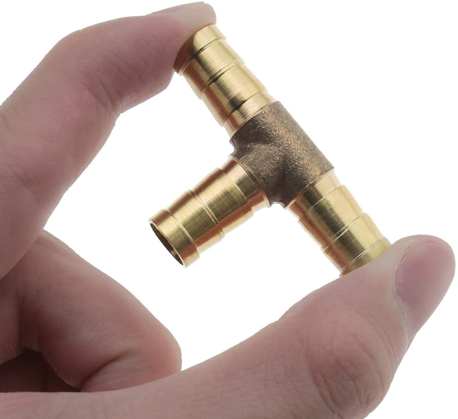 Raccord Tuyau Carburant En Laiton à 3 Voies – 10 Mm – Pour Essence, Eau, Air, Huile – Jonction En T, Installation Simple - 4