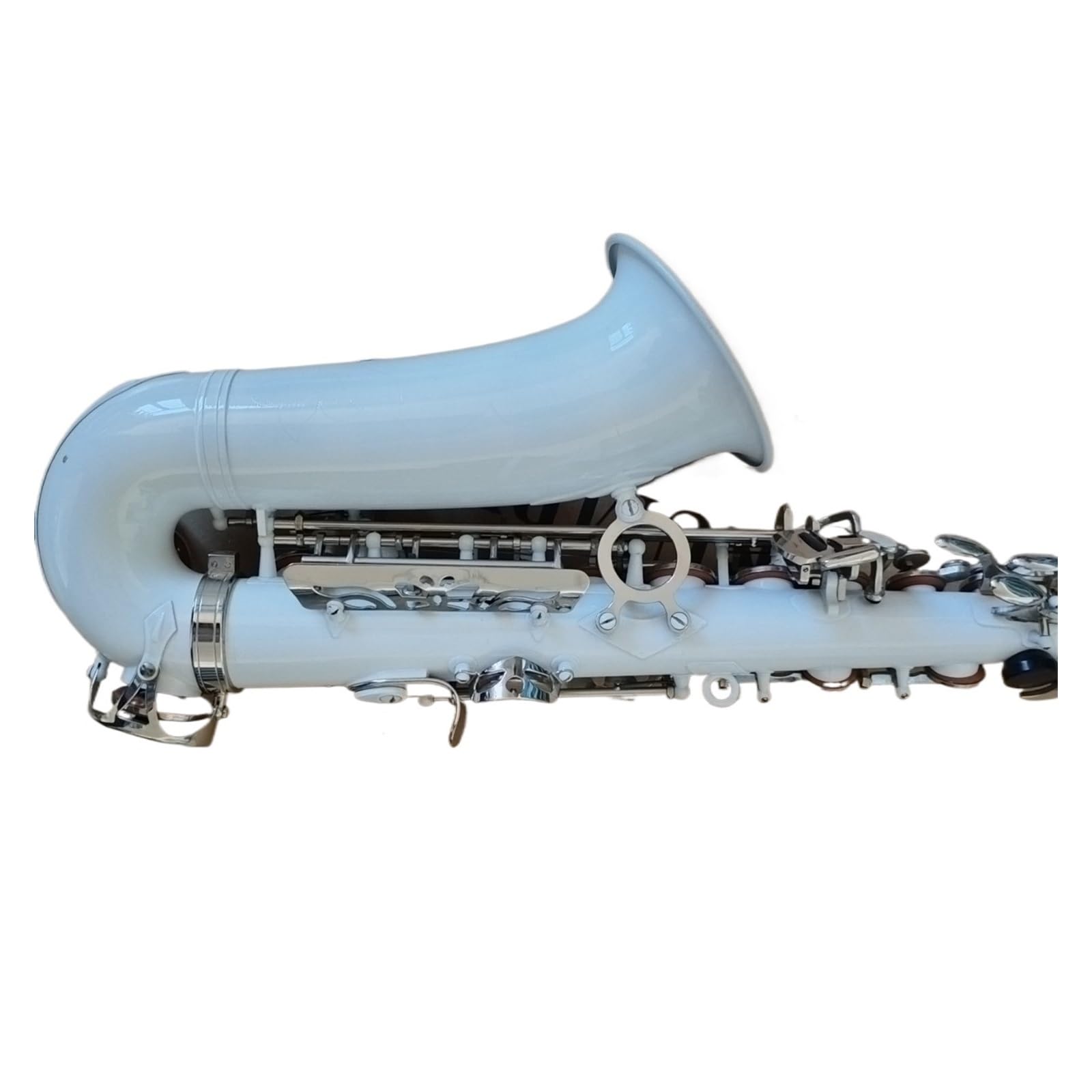 Sassofono Contralto In Mi Bemolle Laccato Bianco Con Chiave Dorata Strumento Musicale Professionale Per Adulti Sassofono