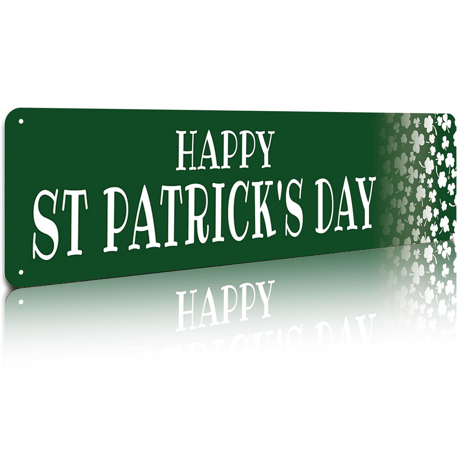 peiyeety Vintage Metal Tin Sign Happy St. Patrick's Day Retro Street Sign, Rustic Wall Decor for Home, Holiday, Man Cave, Garage, Kitchen, Office, Farmhouse, Patio, Garden, Porch, 4 * 16 inch