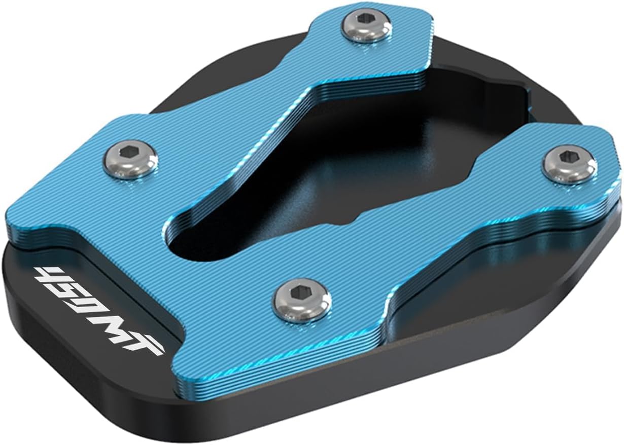 CFMOTO 450MT Kickstand Extension Plate CFMOTO 450MT Side Stand Foot Enlarger Foot Side Stand Extension Pad Support Plate CFMOTO 450MT Kickstand Pad Extender Fit for 450MT 2024+ (light-blue)