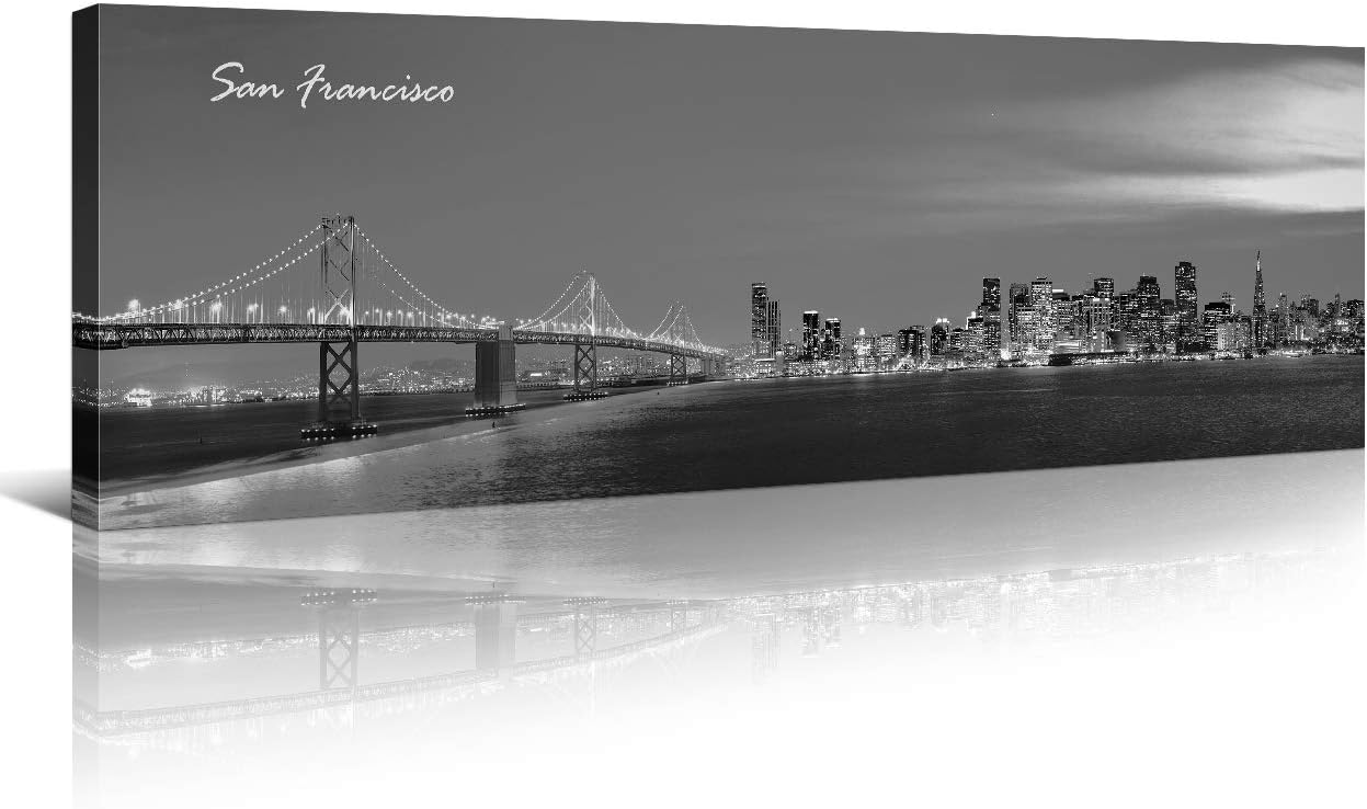 San Francisco Wall Art for Living Room Cityscape Canvas