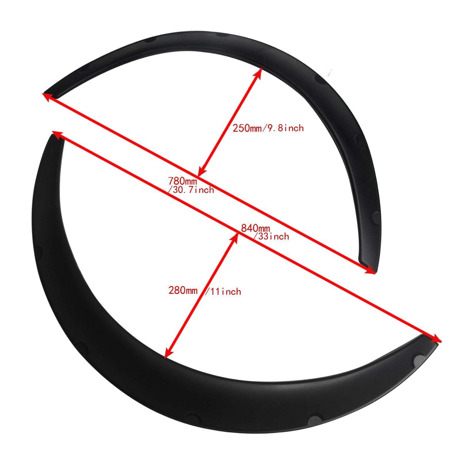 yjracing 4X Universal Fender Flares Auto Car Wide Body Kit Black Buy Online in United Arab