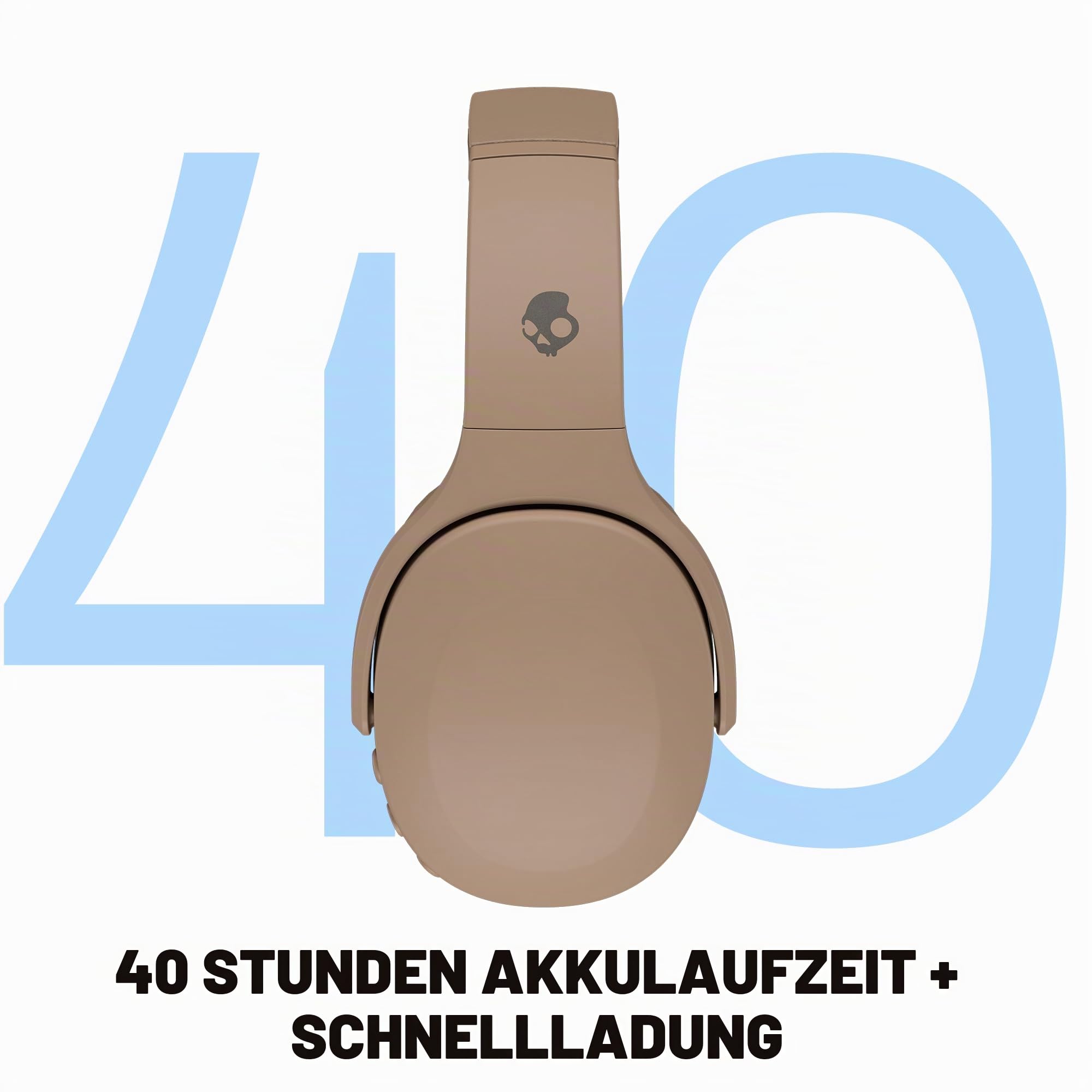 Skullcandy Crusher Evo Wireless Bluetooth-Kopfhörer - Beige – Ansicht 3