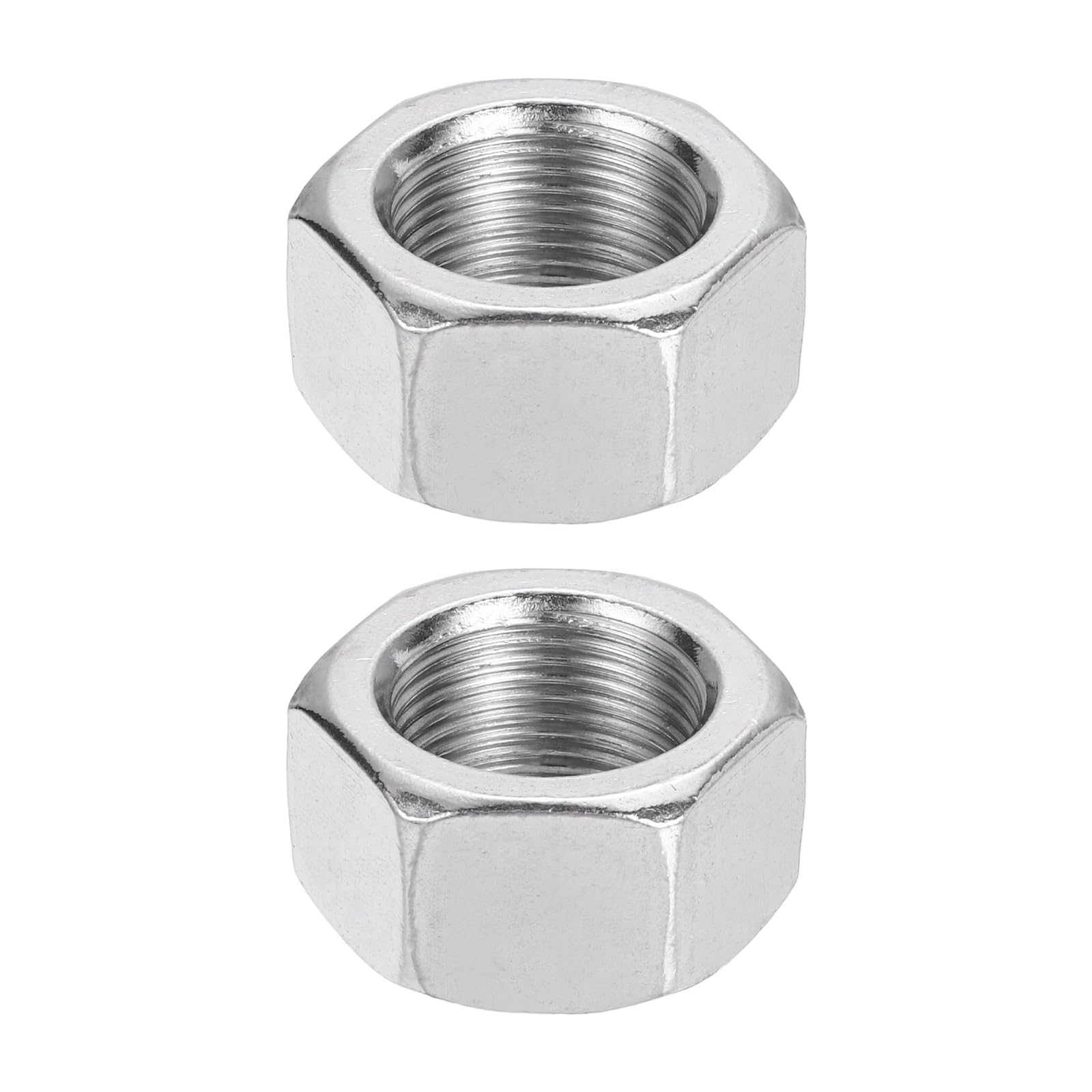 sourcing map M22x1.5mm Hex Nuts, 2Pcs 304 Stainless Steel Metric Fine Thread Hexagon Lock Nuts Fasteners for Machinery Automotive Industrial Use, 32mm / 1.26" Width 18mm / 0.71" Height