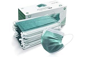 Breathable Disposable Face Mask, 4-Ply Fitted Masks for Germ Protection