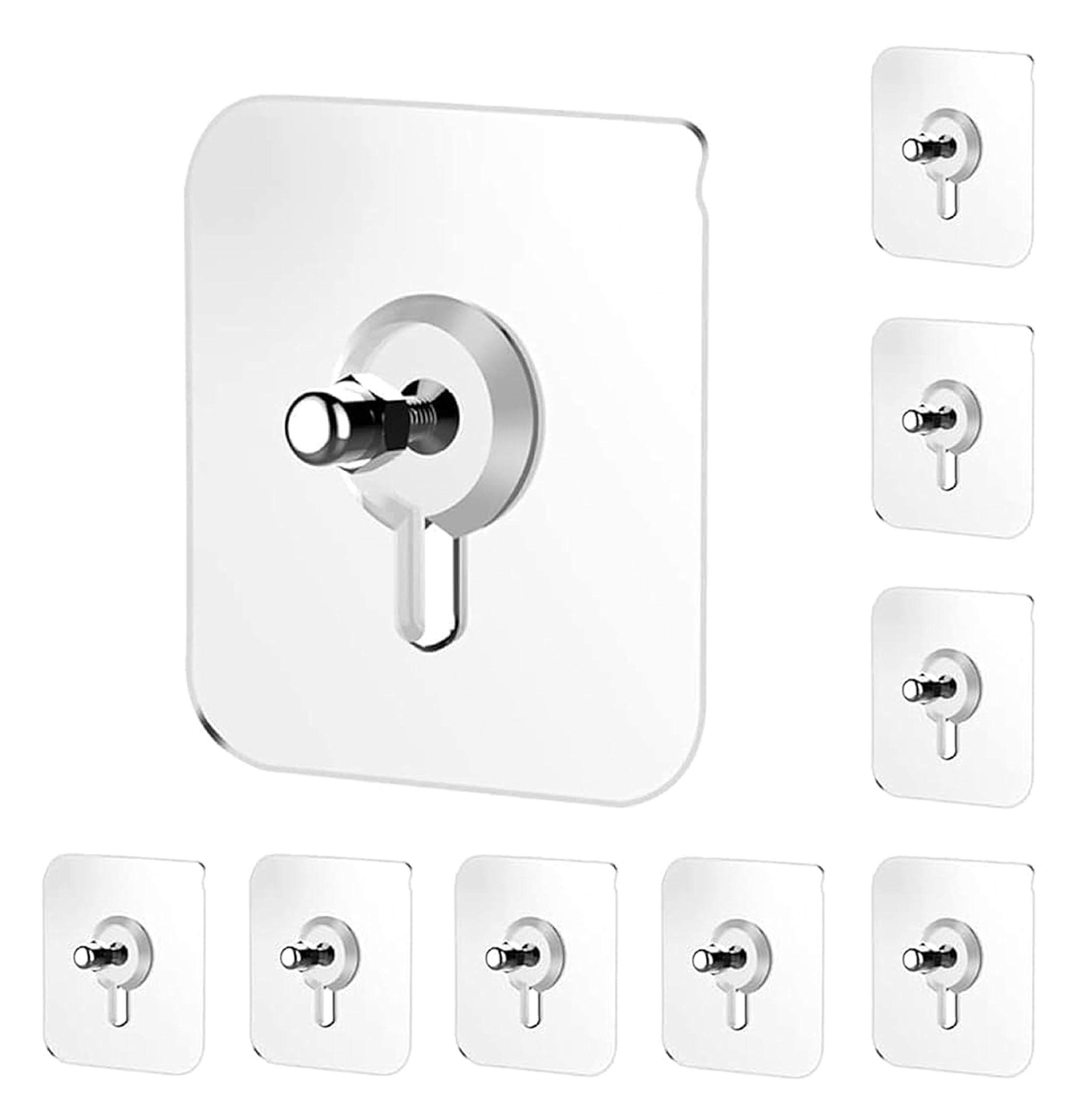 Misamo Enterprise Hooks for Wall Without Drilling Waterproof Hooks for Bathroom Shower Kitchen Keys Door Outdoor Home Improvement Utility Hook (Pack of 20, Nail Hook)