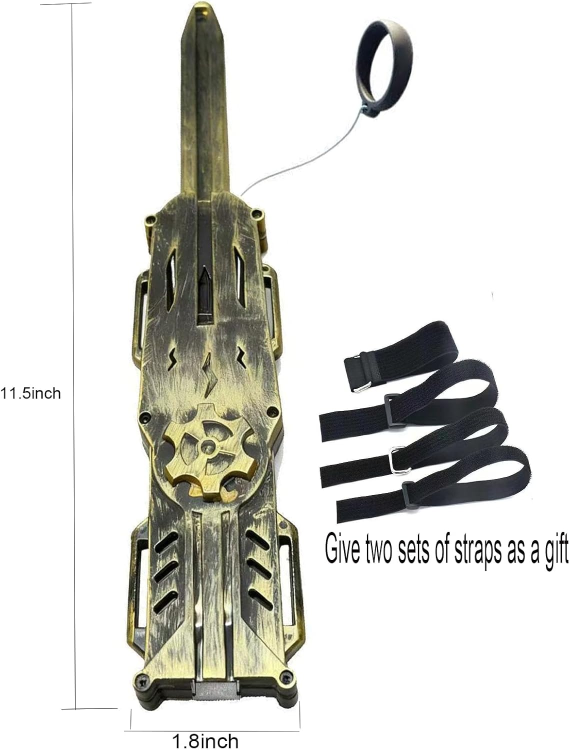 Hidden Blade， Hidden Weapons Cosplay Props 1:1 Replica，Hidden Sword，Black Flag 4 Edward,Bronze Gear Design
