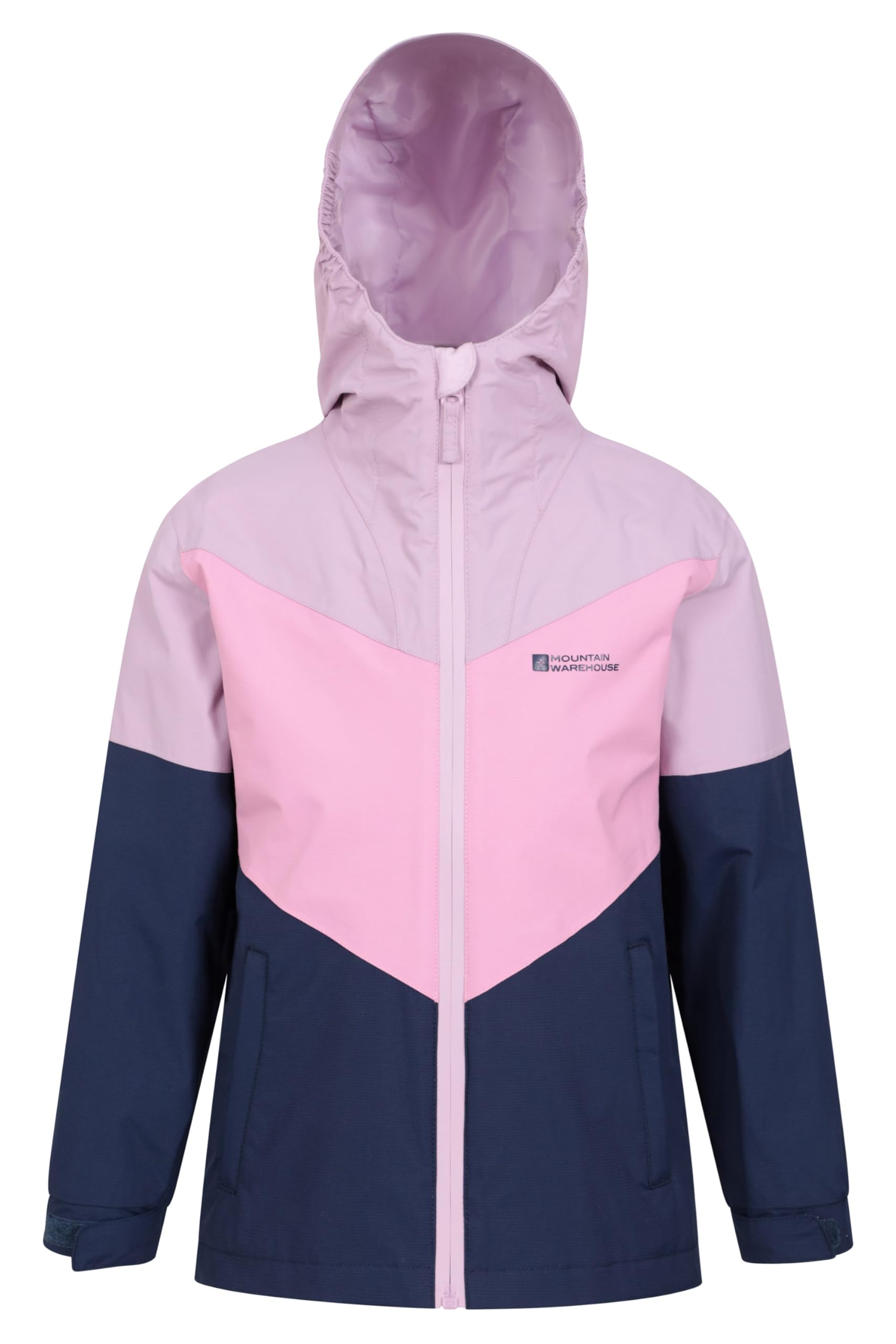 Mountain Warehouse Lightning Veste imperméable 3 en 1 pour enfants – Veste triclimate, coutures thermocollées, capuche amovible - Printemps été