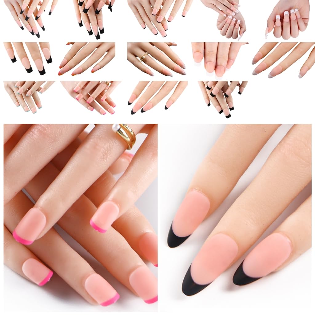 Stilettos/Almond Nails Tips Full Cover Fake Nails Tips for Acrylic Nails Falses Extension Tips Artificial Fake