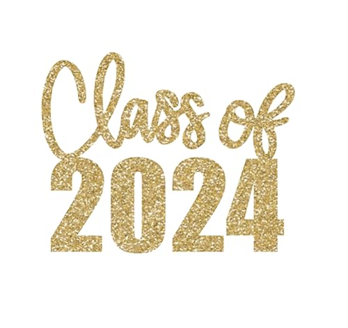 Miniatura 1 de Class Of 2024 Word Iron On Transfer, Graduation Decal, DIY Craft, Heat Transfer Graphic, Senior Tshirt Patch, Vinyl Applique for Shirt, Pick Size
