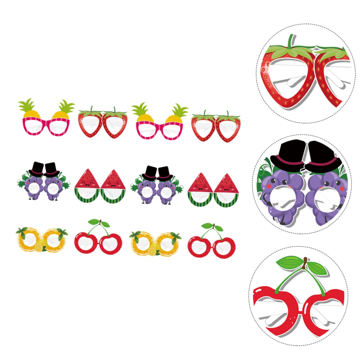 Occhiali Di Carta Per Feste - 12 Pezzi A Tema Animali, Divertenti E Colorati - Per Bambini E Feste In Maschera - Foto 8