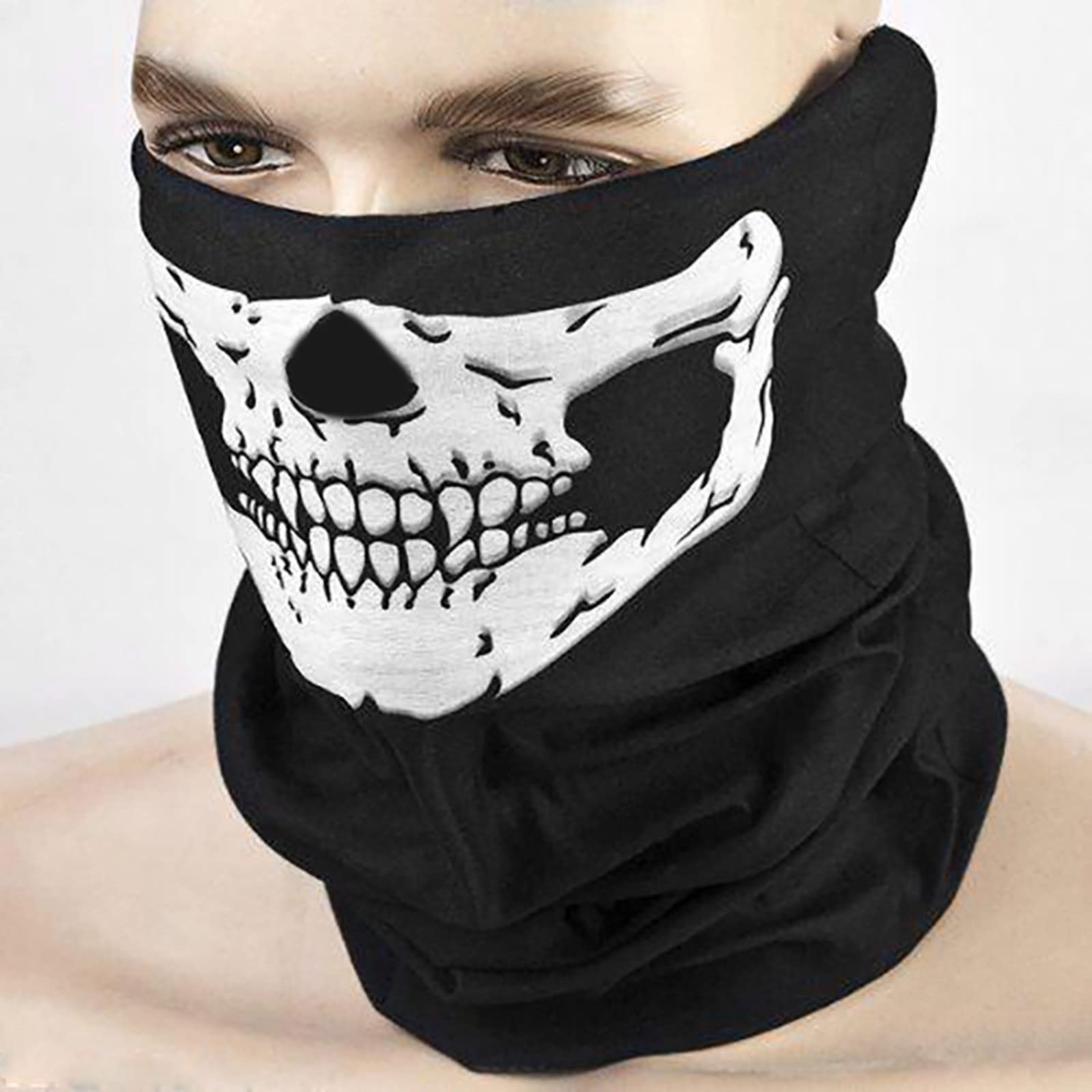 Generic Skull Face Mask Balaclava Skull Mask Sports Headband Breathable Dust Proof Neck Warmer Face Tube for Adult — view 4