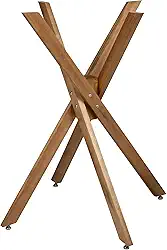 Pé Base Mesa Jantar Akemi 75cm Madeira Maciça Para Tampo MDF ou Vidro (Para MDF)