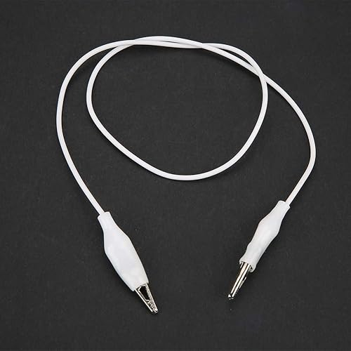 Miniatura 3 de Heayzoki Clips de cocodrilo, 10 cables de alambre de cocodrilo de doble extremo, 19.7 in20 pulgadas, cables de prueba con clips aisladores para