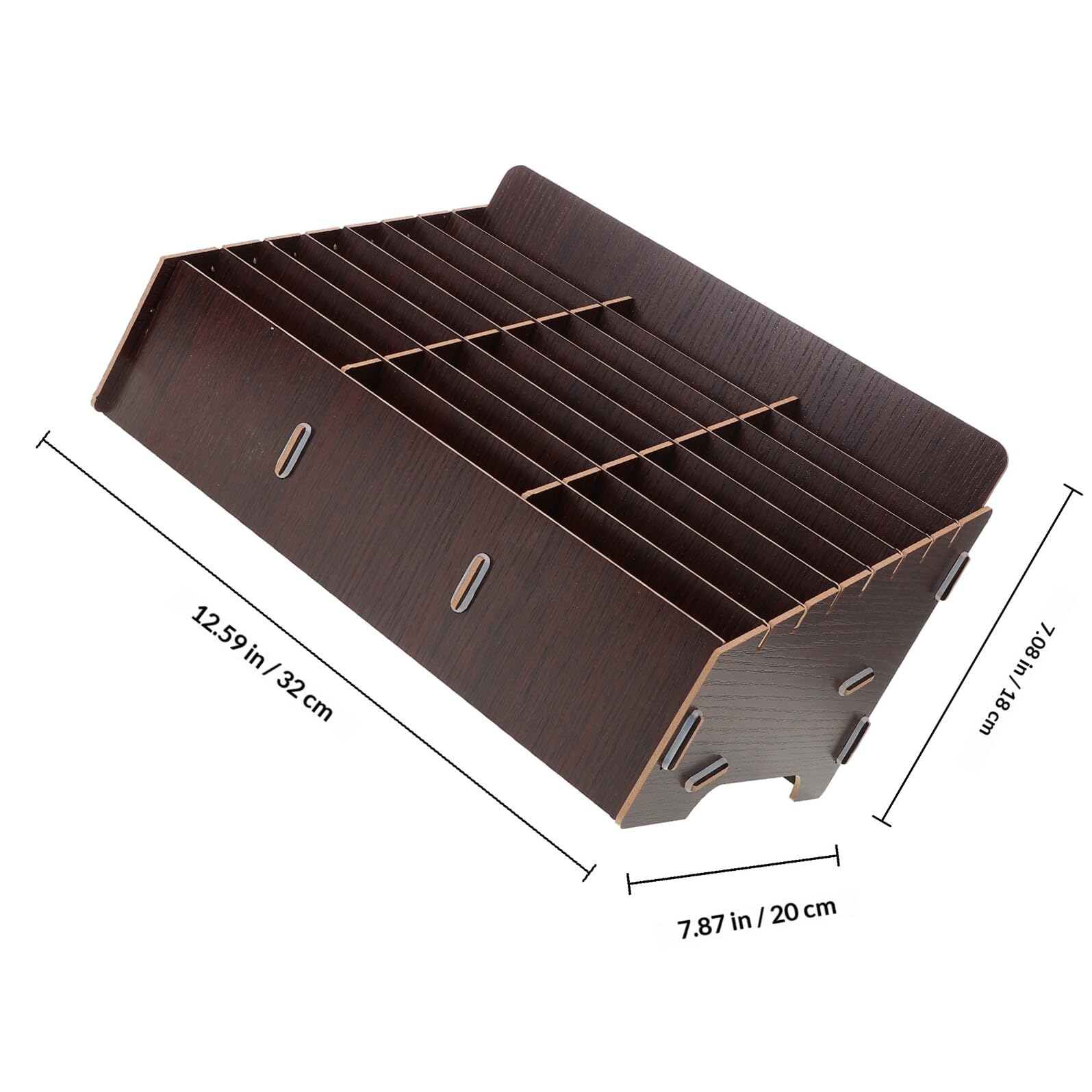 Abaodam Scatola in Legno per Organizzatore da Scrivania Scomparti Multipli per Cellulare e Piccoli Oggetti, per L'archiviazione in Camera e Spazio Lavoro