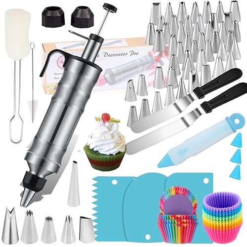 175PCS Icing Decoration Gun Set, Cake Decorating Kit with 48