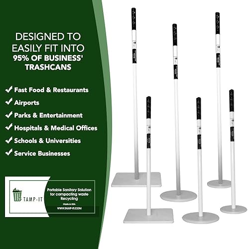 Miniatura 5 de Mighty Mini compactador de basura manual libera espacio en contenedores, receptáculos y contenedores de basura que reducen los viajes para eliminar