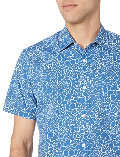 Image of Amazon Essentials Men's Regular-Fit Short-Sleeve Poplin Shirt, Collared, Washed