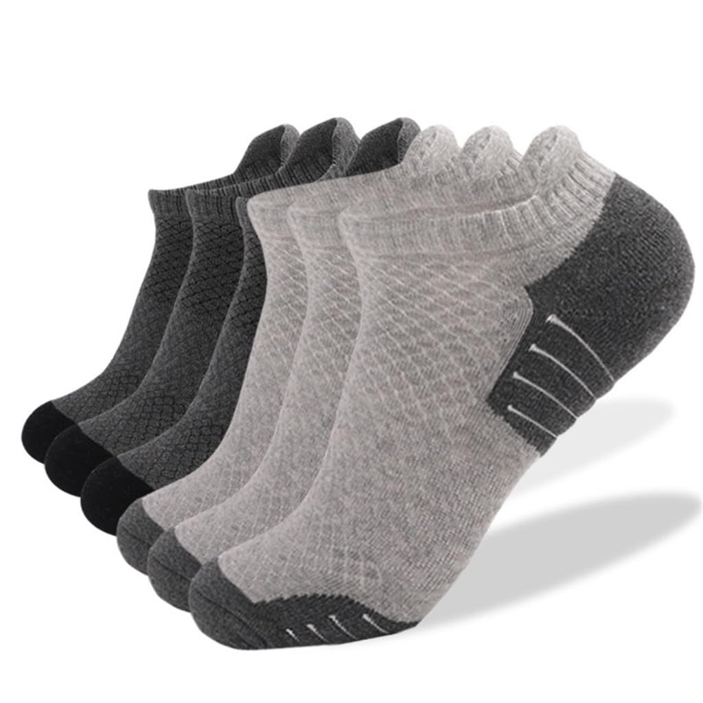 Chaussettes de course grise taille L avec fond bouclette absorbant