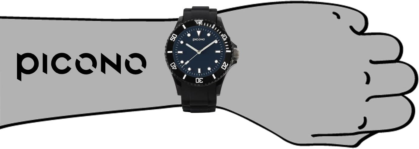 PICONO Balloon Water Resistant Analog Quartz Watch - Prussian Blue