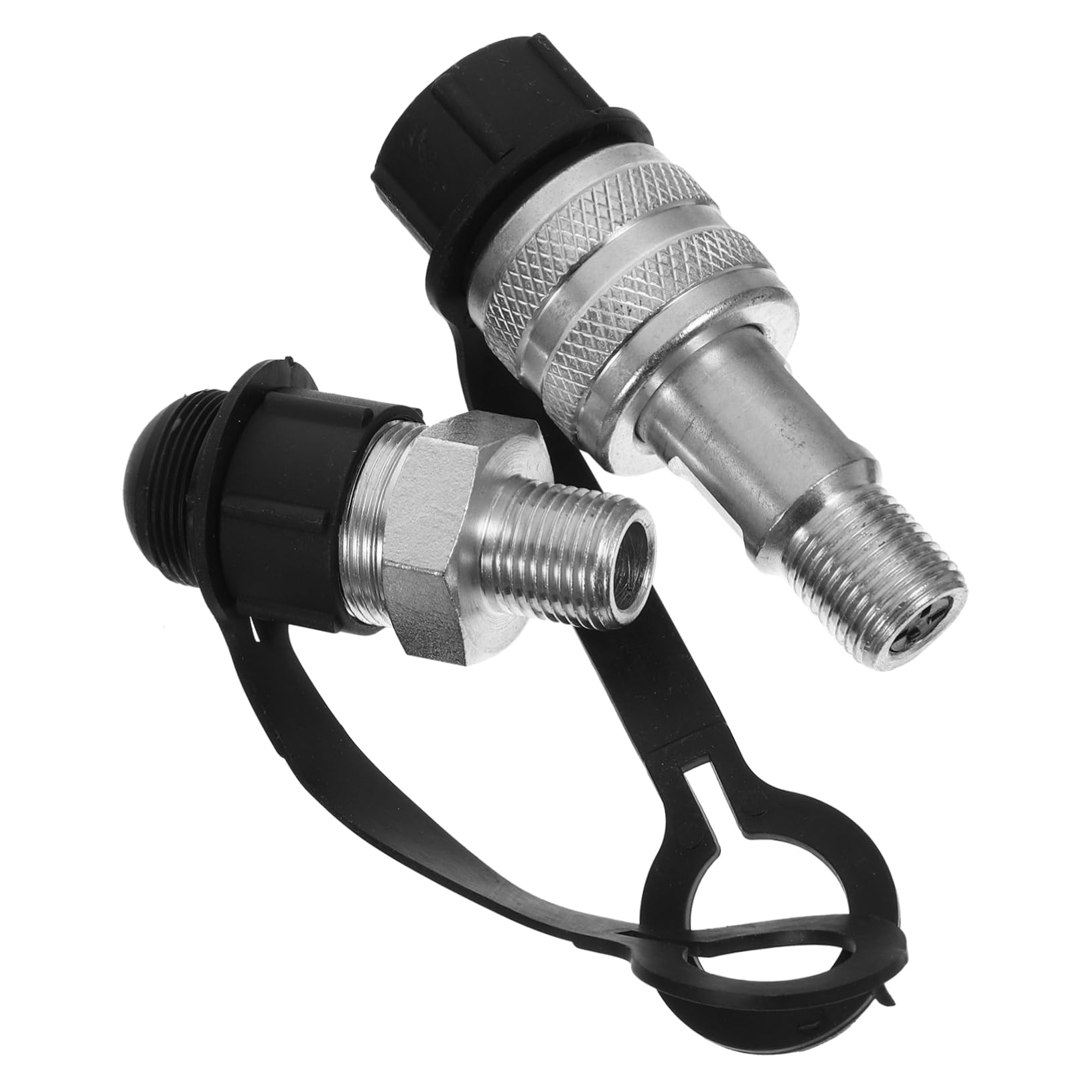 Coupleur rapide hydraulique 2 pcs haute pression en acier forgé avec bouchons