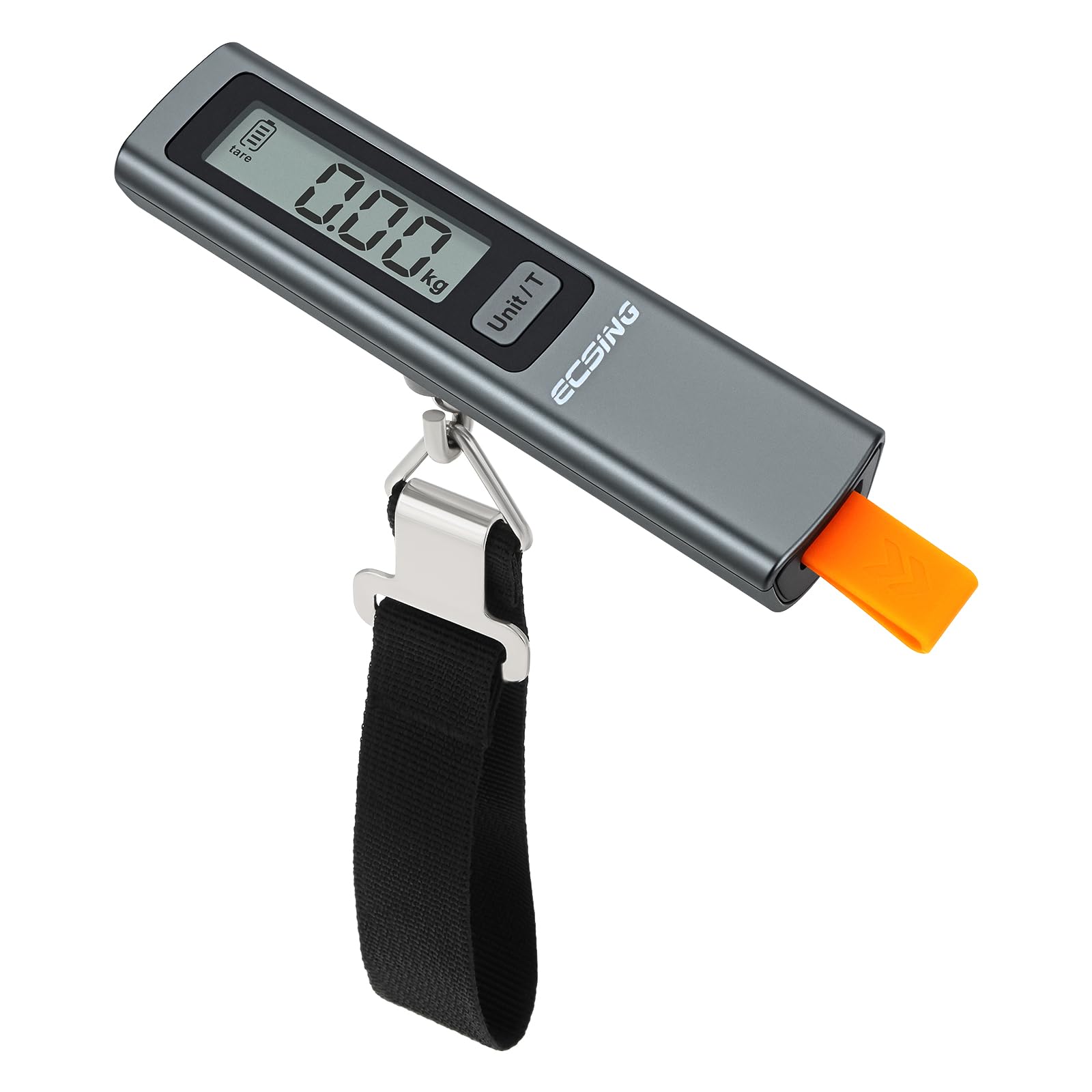 ECSiNG Balance à Bagages Portable sans Pile - Écran LCD Numérique Rétroéclairé Pèse-bagages Portable 50 Kg pour Voyage Avion Et Expédition