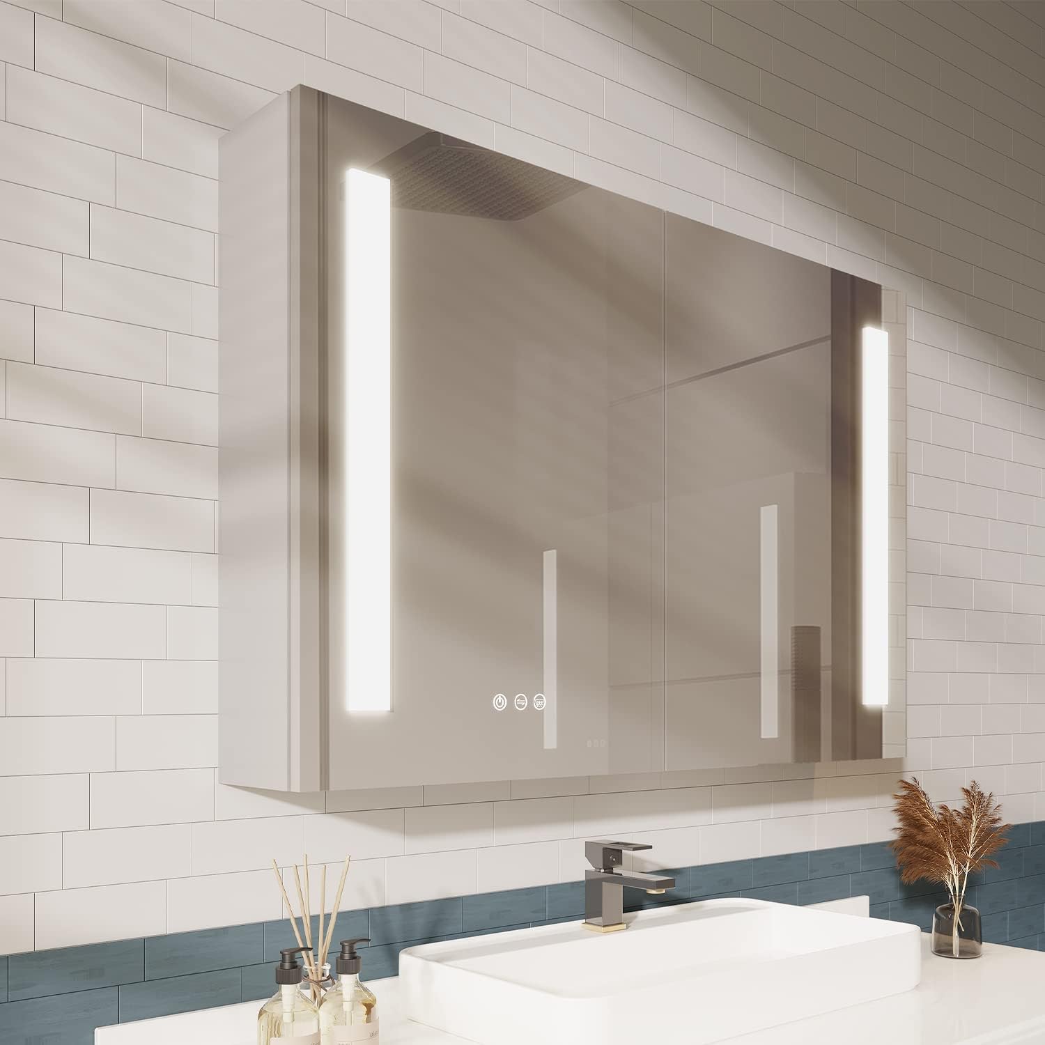 LIGMIRR Bathroom Medicine with Lights, 36×24 Inch