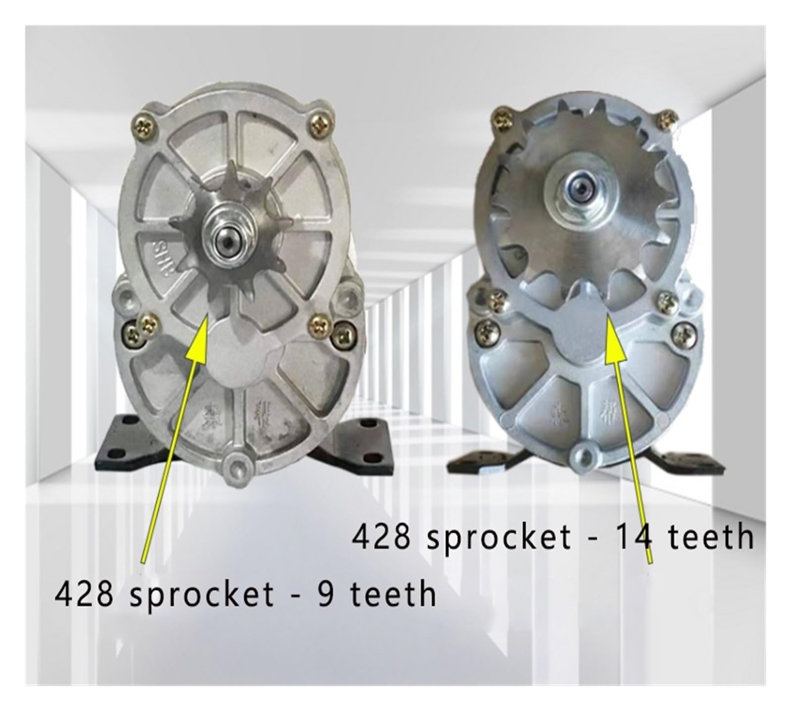 Motor de CC 12V 24V 500W 200 RPM 9 Dientes 14 Dientes