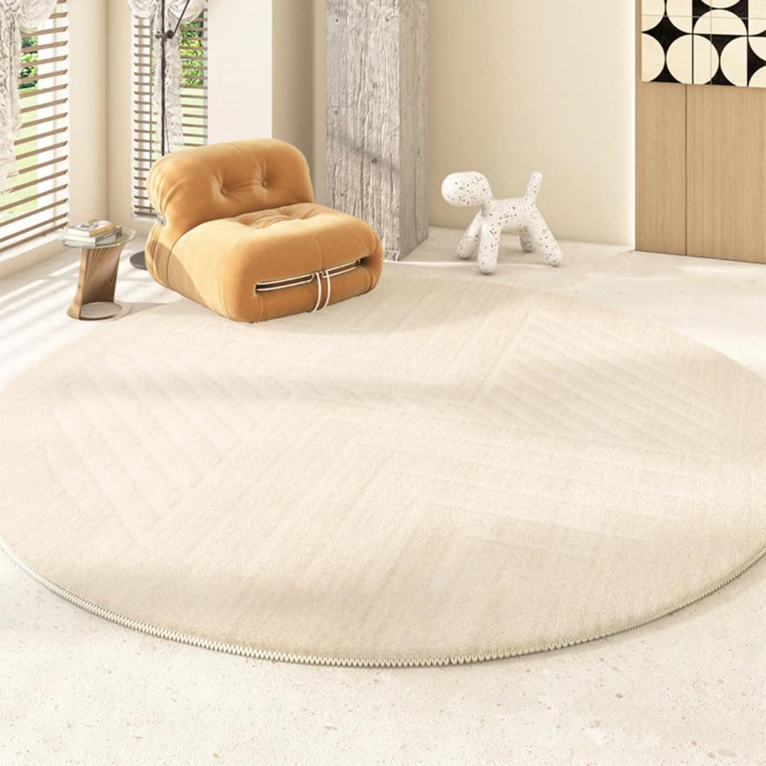 Tapis de chambre moderne rond pour créer un coin lecture apaisant