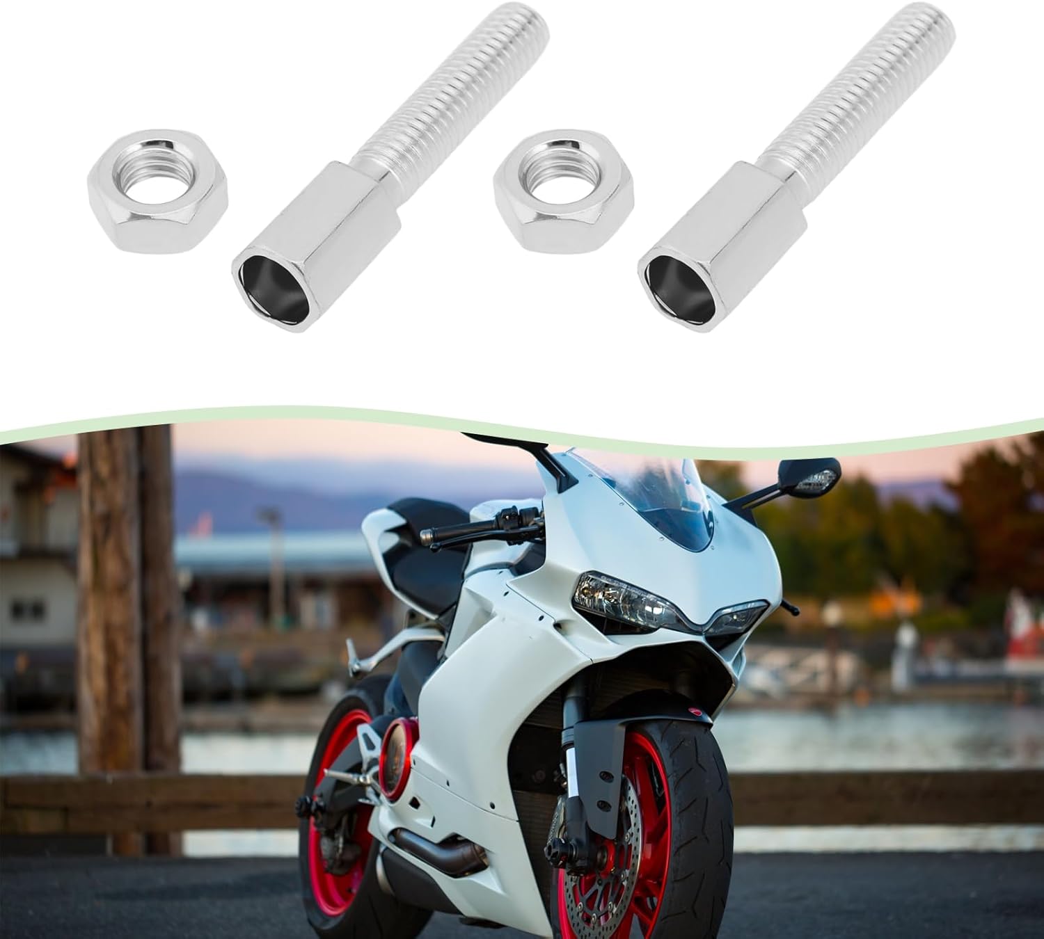 10pcs Throttle Cable Adjustment Screw M6x37.5 mm Clutch Cable Repair Set Motorbike Drive Cables Brake Cable A3 Steel Screw with Nuts Compatible with Hercules Kreider Motorbike