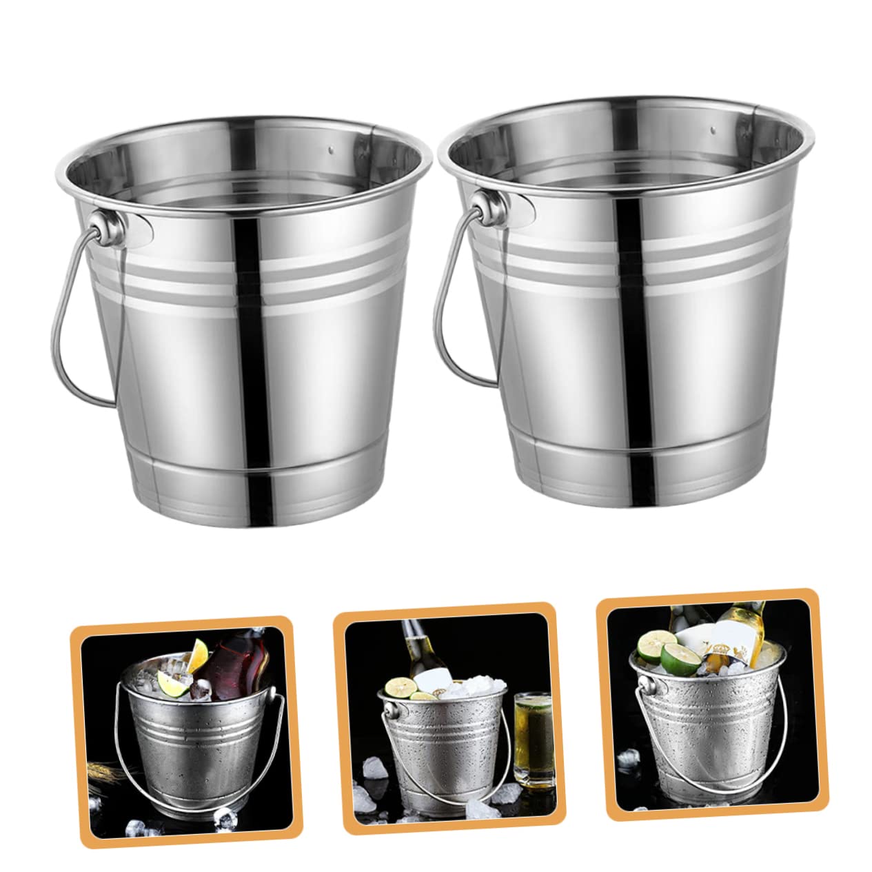 PRETYZOOM 8 Cubos De Hielo De Acero Inoxidable para Bebidas Enfriadores De Vino para Botellas Bar Cubo De Hielo Aislado Cubo De Hielo Cubo De Hielo Grueso Cubo Pequeño Cubo