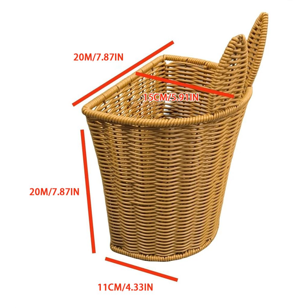 Zaino da picnic multiuso in vimini sintetico di rattan con tracolla per riporre oggetti all'aperto 20x20x15 cm dotato di robusto