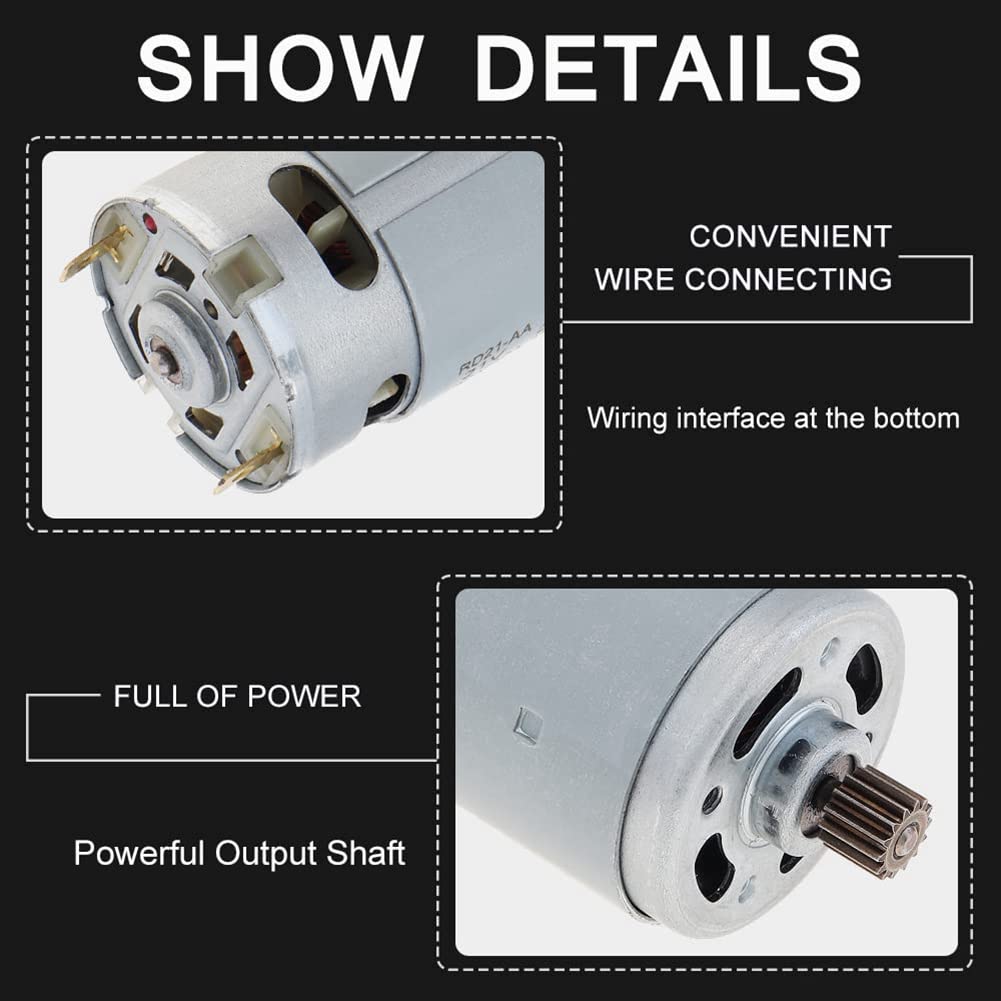 RS550 DC Motor 8.2Mm 14 Denti Mini Motor 21V 29800 RPM Motore per Elettrica per un Mano Ricaricabile