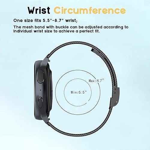 Miniatura 6 de Correa de metal compatible con Samsung Gear S2 malla tejida de acero inoxidable correa de repuesto para Gear S2 Sport Smart Watch SM-R720R730, no