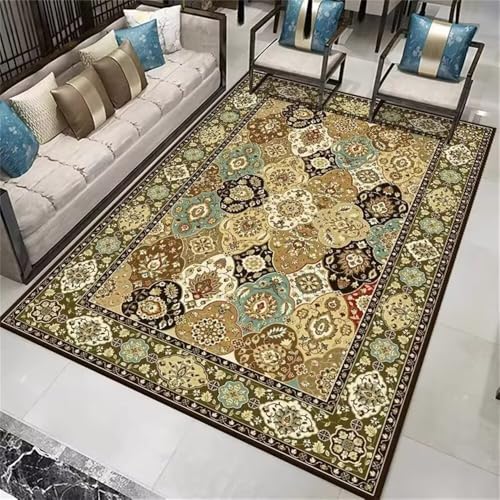 Tapis résistant multicolore 50x80 cm pour entrée de maison à motif fleurs - 2