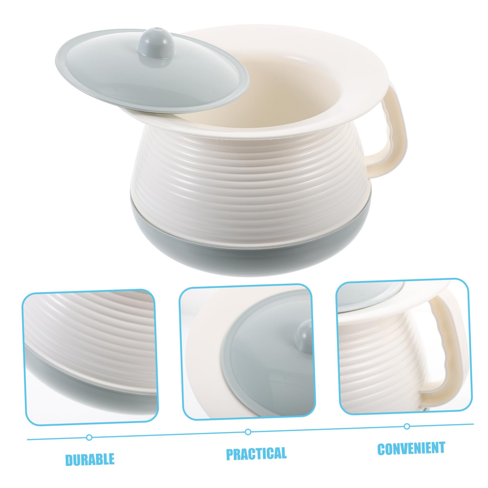 Beavorty 1pc Children's Potty Urinal Spittoon with Lid Night Urine Pot Vase Urinals for Men Car Chamber Pot Outdoor Container Outside Household Spittoon Handheld Adult Potty Plastic
